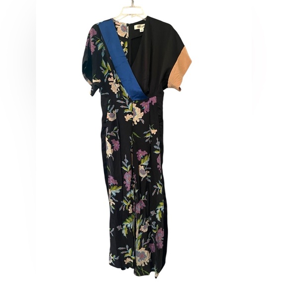 Diane Von Furstenberg Floral-print Silk Jumpsuit, Jumper Multicolor Sz 0 - Picture 1 of 11